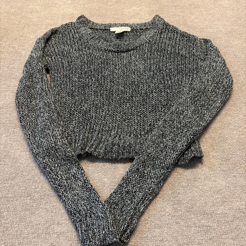 Say What? Charcoal Knit Sweater 1981